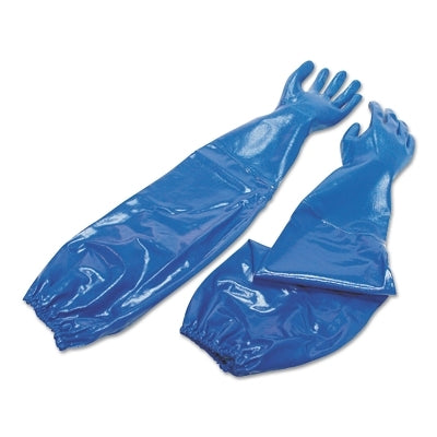 Honeywell North NK803ES11 Nitri-Knit Supported Nitrile Gloves Elastic Cuff Interlock Knit 11 Blue