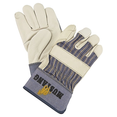 MCR Safety 1935M MUSTANG GRAIN LEATHER PALM GLOVES W/2-