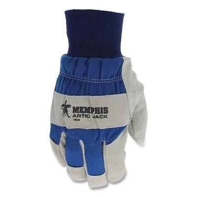 MCR Safety 1956XL Split Pigskin Work Gloves, Thermosock Liner, Blue, Extra Large