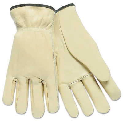 MCR Safety 3201XL Unlined Drivers Gloves, Select Grade Cowhide, X-Large, Straight Thumb, Beige