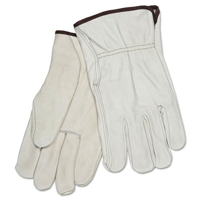 MCR Safety 3202XL Unlined Drivers Gloves, CV Grade Grain Cow Leather, X-Large, Straight Thumb, Beige