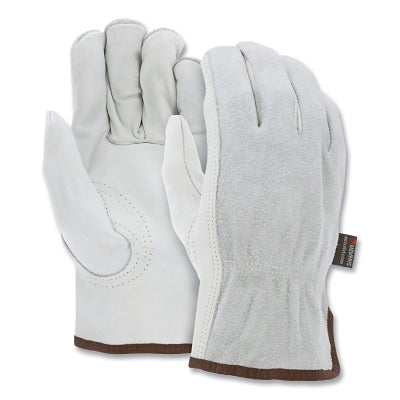 MCR Safety 32056S Select Grain Cow Leather Drivers Gloves, 9.68 in L, Small, Beige
