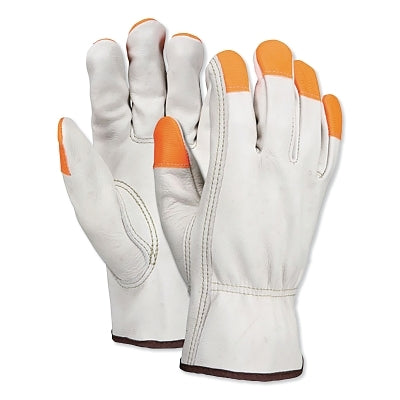 MCR Safety 3213XLCHVSP Select Grain Cow Leather Drivers Gloves, X-Lg, Unlined, Beige