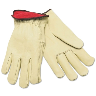 MCR Safety 3250M Insulated Driver's Gloves Premium Grade Cowhide Medium Red Fleece Lining