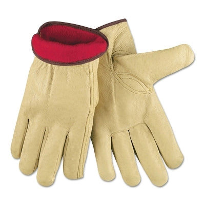 MCR Safety 3450M Insulated Drivers Gloves, Premium Grain Pigskin, Medium, Jersey Lining
