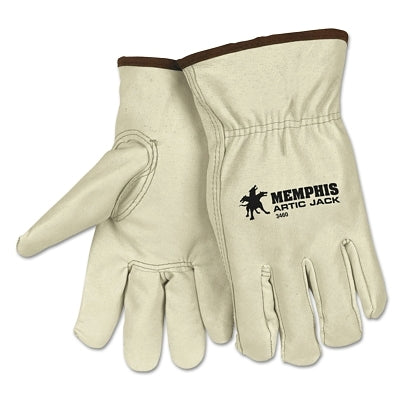 MCR Safety 3460XL Artic Jack Gloves, Pigskin/Thermosock, X-Large, Beige/Blue