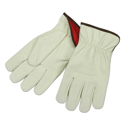 MCR Safety 3750L Synthetic Leather Split Cow Texture Driver Gloves, Large, Beige/Brown