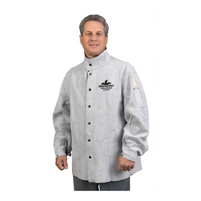 MCR Safety 38030MWM Leather Welding Jacket, Medium, Gray
