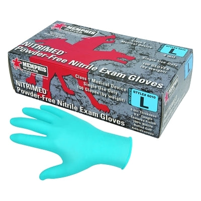 MCR Safety 6010S NitriShield Color Fusion, Rolled, Unlined, Small, Blue
