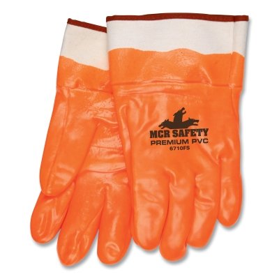 MCR Safety 6710FS PVC FOAM LINED FLUORESCENT ORANGE SAFTEY CUFF