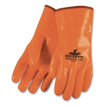 MCR Safety 6712F FLUORESCENT ORANGE SINGLE-DIPPED PVC ECONOMY