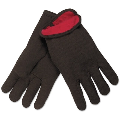 MCR Safety 7900 Fleece-Lined Jersey Gloves Large Brown/Red