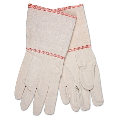 MCR Safety 8200G Cotton Canvas Gloves Large Natural Plasticized Gauntlet Cuff