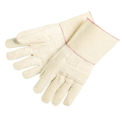 MCR Safety 9132G Double Palm and Hot Mill Gloves, Cotton/Burlap