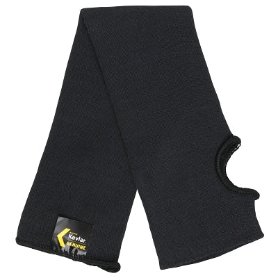 MCR Safety 9178T Cut Pro Double Ply DuPont Kevlar Cut Resistant Sleeve, 18 in, One Size, Thumb Slot, Black