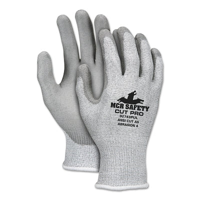 MCR Safety 92743PUM Cut Pro Gloves Medium Silver/Gray