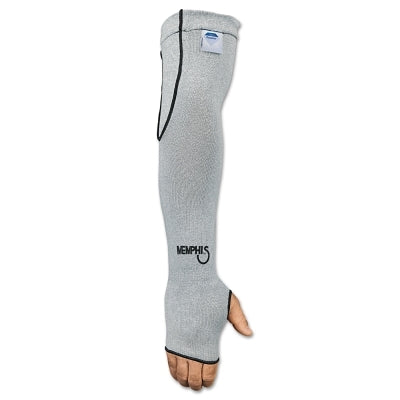 MCR Safety 9318D10T Dyneema Sleeves with Thumbhole 10 Gauge Dyneema 18 in Long Gray