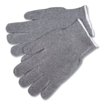 MCR Safety 9415KM Terrycloth Reversible Work Gloves Large Gray Knit-Wrist Cuff 24 oz 24 oz Cotton/Polyester