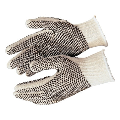MCR Safety 9660L 9600 String Knit Gloves Knit-Wrist String-Knit Large Brown;White