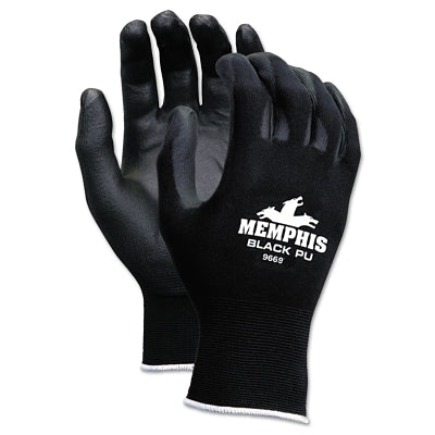 MCR Safety 9669M BLACK NYLON BLACK PU 13GA