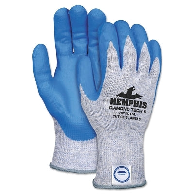 MCR Safety 9672DT5L Diamond Tech 5 Gloves Large Blue/White