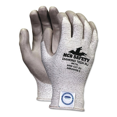 MCR Safety 9672XL Dyneema Blend Gloves, X-Large, Salt-and-Pepper/Gray