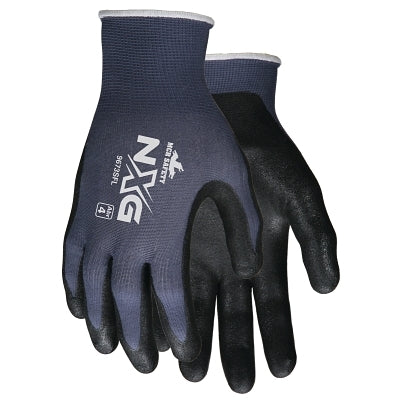 MCR Safety 9673SFL NXG Sandy Nitrile Foam Coated Work Glove Large Blue/Black