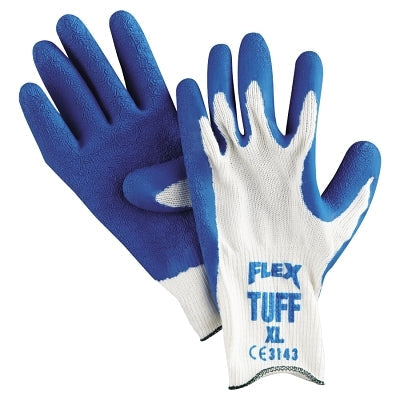 MCR Safety 9680XL Flex Tuff Latex Dipped Gloves X-Large Blue/White