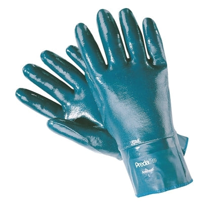 MCR Safety 9786L Predalite Nitrile Gloves, Fully Coated, Large, Blue