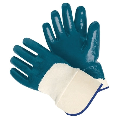 MCR Safety 97960L Nitrile Coated Work Glove Large Blue/Natural
