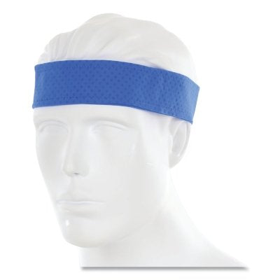 MCR Safety CGBD03 Cooling Bandana, 1.75 in W x 29 in L, Blue, PVA
