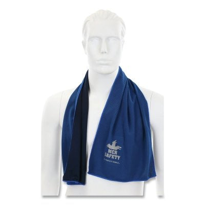 MCR Safety CGT13 Cooling Towel 12 in W x 40 in L Blue Microfiber