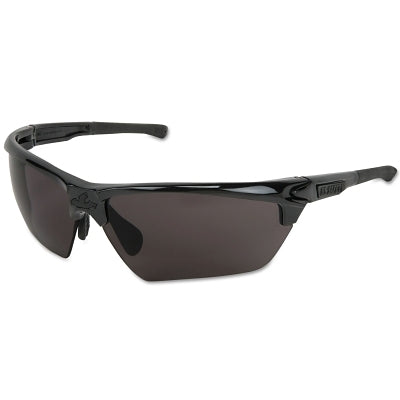 MCR Safety DM1332PF Dominator DM3 Safety Glasses, Polycarbonate Gray Lens, MAX6, Black Polycarbonate/TPR