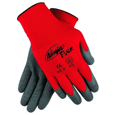 MCR Safety N9680XXL Ninja Flex N9680 15-ga Nylon Rubber-Latex Coated Gloves, 2X-Large, Gray/Red