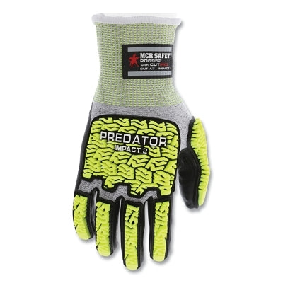 MCR Safety PD6952L Predator Mechanics Work Gloves, HyperMax/Polyurethane/PD6 Tire Tread, Large, Black Coating/Salt/Pepper Knit