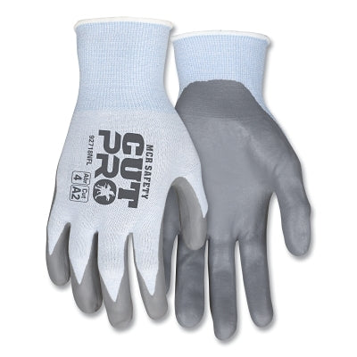 MCR Safety VP92718NFL CutPro 92718NF 18-ga HyperMax Nitrile-Foam Coated Gloves, Large, Light Blue/Gray, Vend Pack