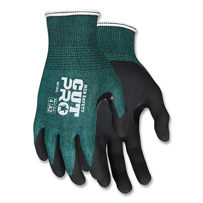 MCR Safety VP96782M CutPro 96782 HyperMax Nitrile-Foam Coated Gloves, Medium, Green/Black, Vend Pack