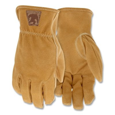 MCR Safety 3430S Sasquatch Premium Leather Driver Work Gloves, Small, Unlined, Tan