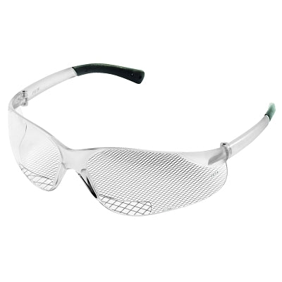 MCR Safety BKH10 BearKat BK1 Series Bifocal Readers Safety Glasses Clear Lens 1.0 Dipter Clear Frame
