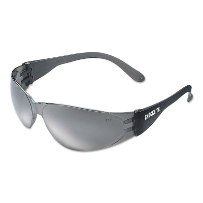 MCR Safety CL117 Checklite CL1 Frameless Safety Glasses Polycarbonate Silver Mirror Lens Duramass Smoke Polycarbonate Temples