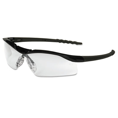 MCR Safety DL110 DALLAS Protective Eyewear Clear Lens Duramass Scratch-Resistant Black Frame