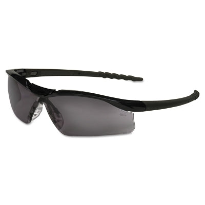 MCR Safety DL112 DALLAS Protective Eyewear, Gray Lens, Duramass Scratch-Resistant, Black Frame