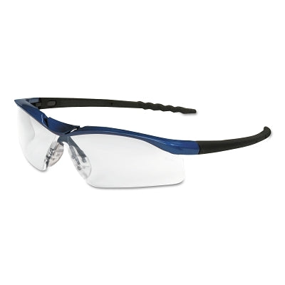 MCR Safety DL310AF DALLAS Protective Eyewear, Clear Lens, Anti-Fog, Blue Metallic Frame