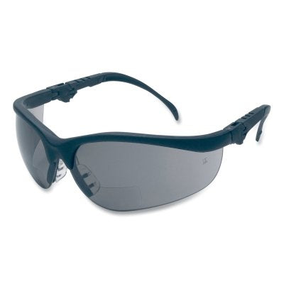 MCR Safety K3H25G Klondike KD3 Series Bifocal Reader Safety Glasses Gray Lens Black Frame 2.5 Diopter