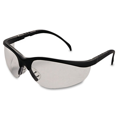 MCR Safety KD110 KLONDIKE BLACK FRAME CLEAR LENS SAFETY SPECTACLE