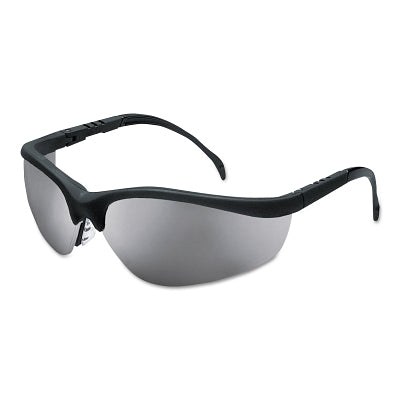MCR Safety KD117 Klondike KD1 Series Protective Eyewear Silver Mirror Polycarbonate Lens Duramass Hard Coat Black Nylon Frame