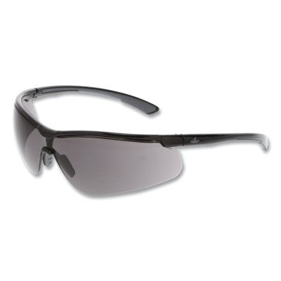 MCR Safety KD712AF Klondike KD7 Series Safety Glasses, Polycarbonate Gray Lens/Black Frame, Black/Gray Temple, UV-AF Anti-Fog