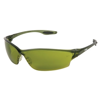 MCR Safety LW217 Law LW2 Series Safety Glasses Silver Mirror Lens TPR Nose Piece and Temple Inserts Gray Frame