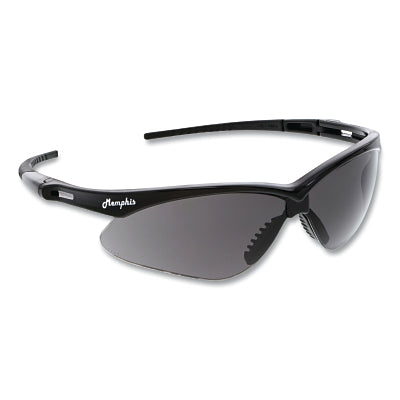 MCR Safety MP112 Memphis MP1 Safety Glasses Gray Polycarbonate Lens Duramass Scratch Resistant Coating Black Frame/Temple