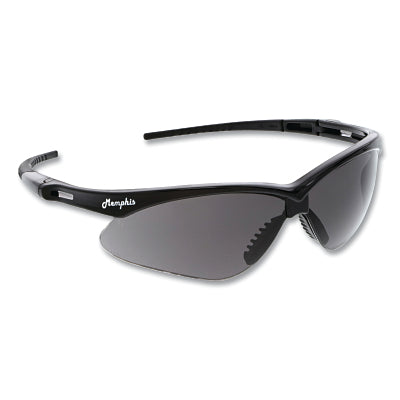 MCR Safety MP112AF Memphis MP1 Safety Glasses, Gray, Polycarbonate Lens, UV-AF Anti-Fog Coating, Black Frame/Temple